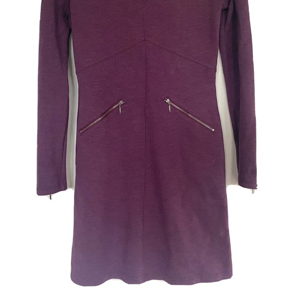 Athleta Golf Dress Women's S Small Purple Active‎ Knit Ponte Zipper Pocket Dress - Picture 3 of 12